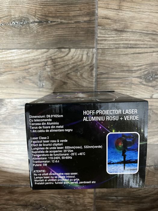 Vand proiector laser Hoff, 9 functii cu telecomanda