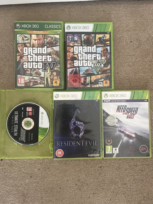 Xbox 360 + controller wireless + 5 jocuri