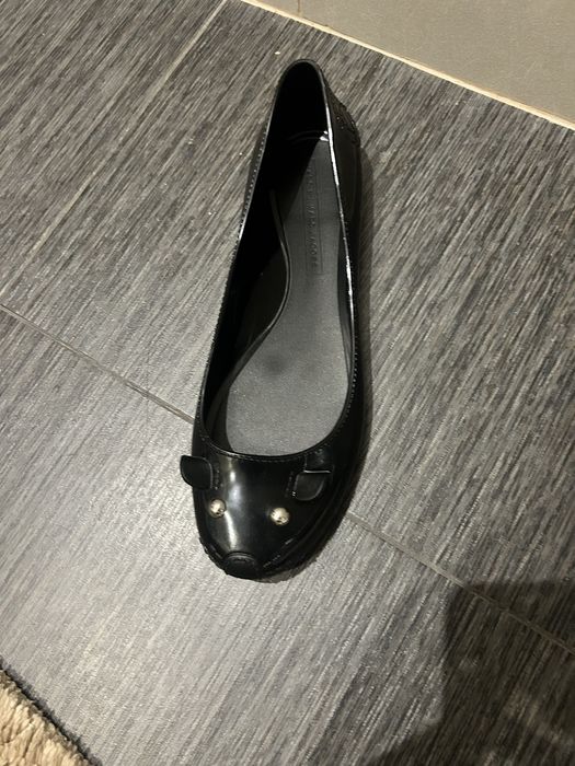 MARC by MARC JACOBS black rubber mouse toe ballet flat sz EUR 38