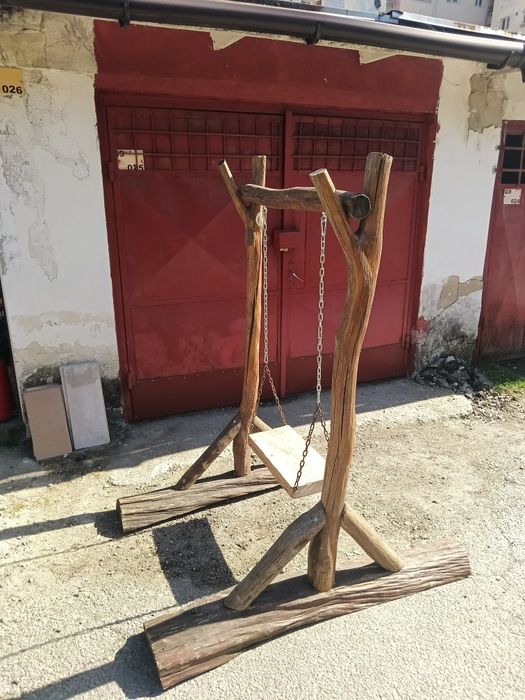 Leagăn lemn masiv pentru copii