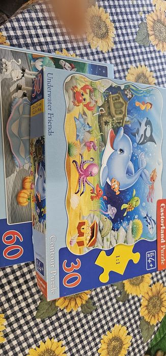 Детски сет от игри -дървени монтесори, пъзелли, мозайка