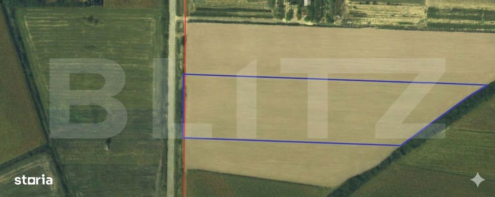 Teren extravilan de vanzare, 22200 mp, la intrare in Lazuri