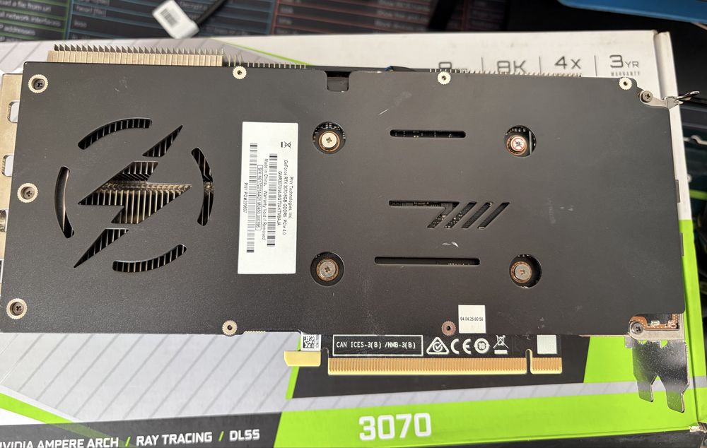 Видео карта PNY GeForce RTX 3070 8GB UPRISING Dual Fan
