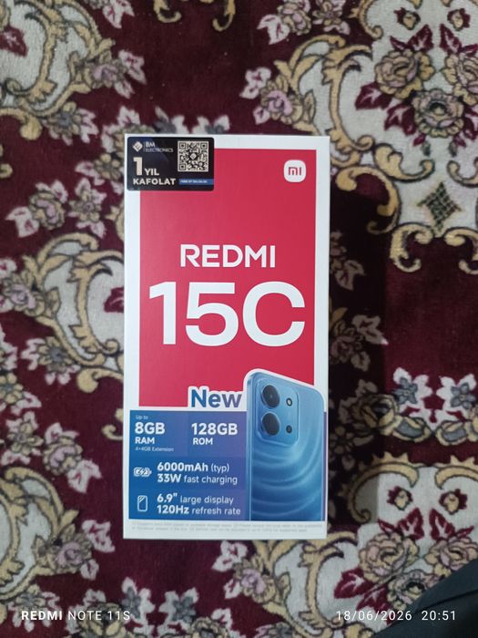 Redmi 15 c yangi karopkasi ochilgan buldi