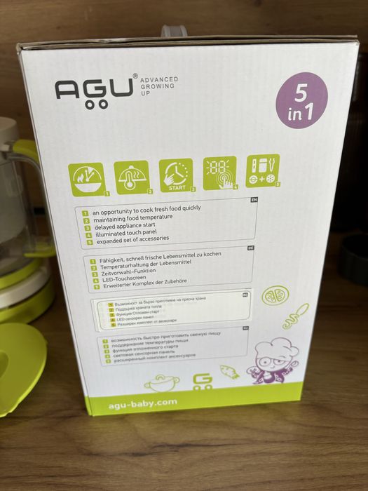 Уред за приготвяне на бебешки пюрета 5в1  AGU