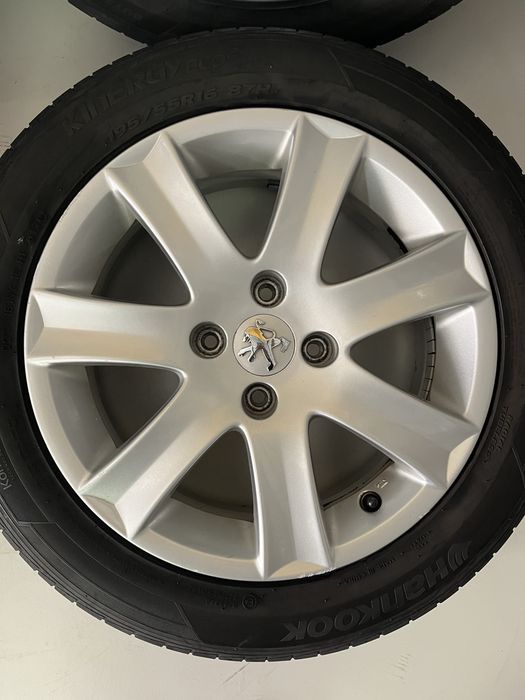 Оригинални джанти 16 цола 4х108 за Пежо с летни гуми 195/55/16
