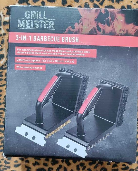 Perie gratar 3 in 1 Grill Meister (set de 2)