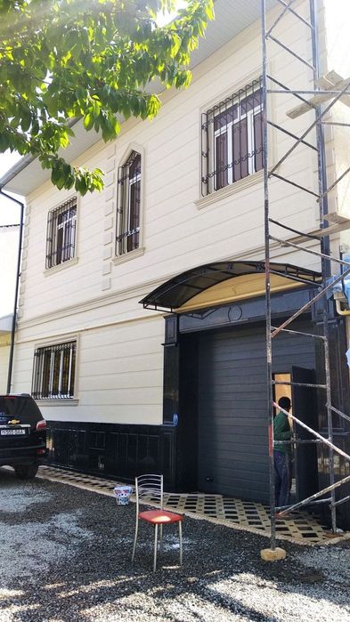 Травертин фасадные работы