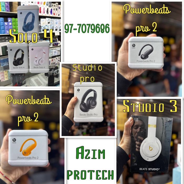 Наушники Beats. Studio 3. Studio pro. Solo 4. Powerbeats pro 2.