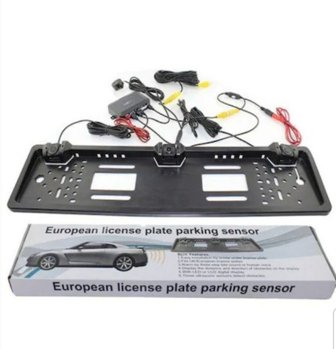 Suport auto de numar cu senzori parcare si camera