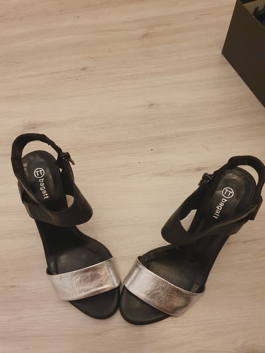 Sandale noi, piele naturală, Bagatt