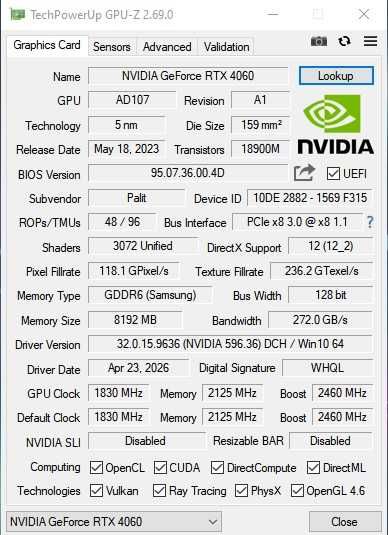 Palit  RTX 4060 Infinity 2