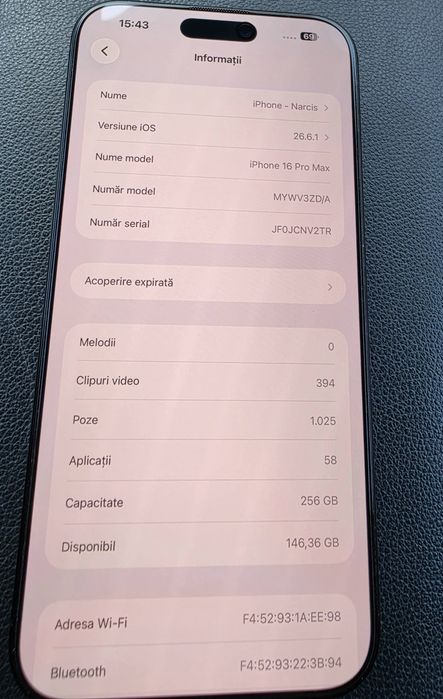 Vand Iphone 16 Pro Max