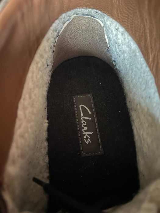 Обувки Clarks 43 номер, стелка 27,5, естествена кожа, гумен борд