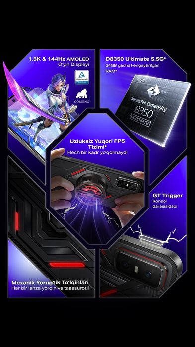 Infinix GT 30 Pro 5G Gʻaming