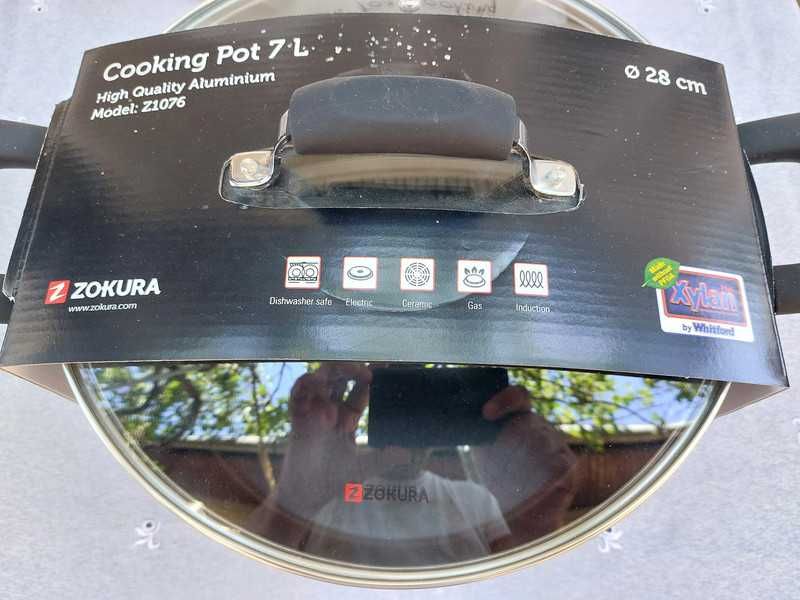 Cratiță aluminiu cu capac - Zokura "Primary" 28cm / 7L