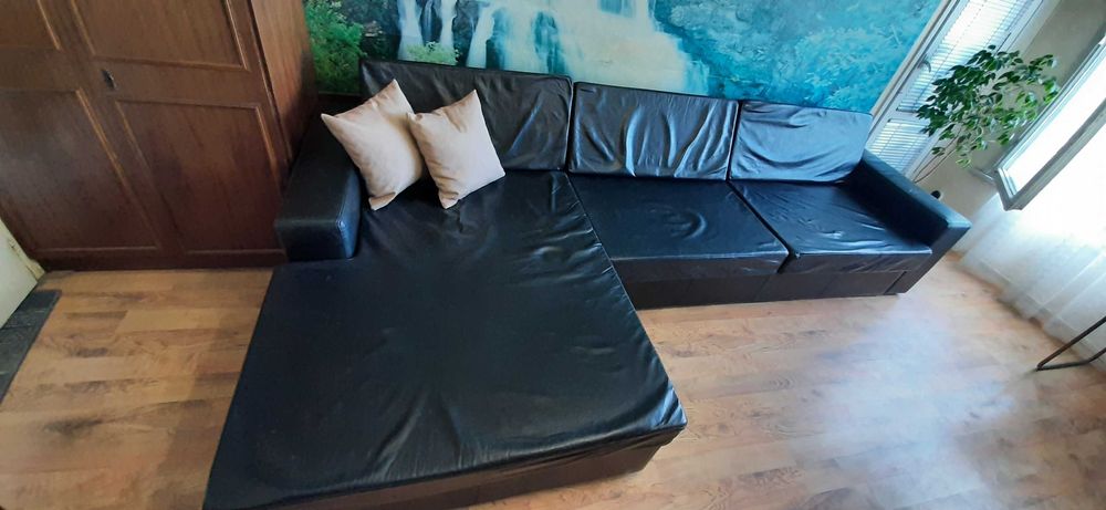 Диван от естествена кожа - телешки бокс