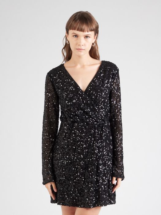 Официална къса рокля с черни пайети лъскава ABOUT YOU