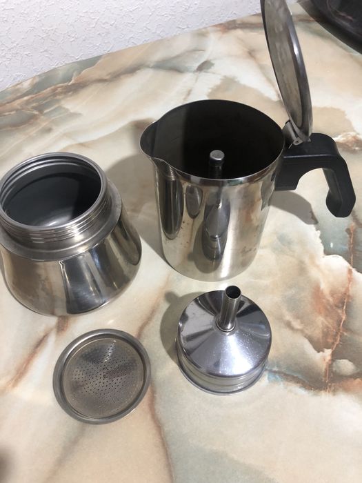 Гейзерная титановая кофеварка