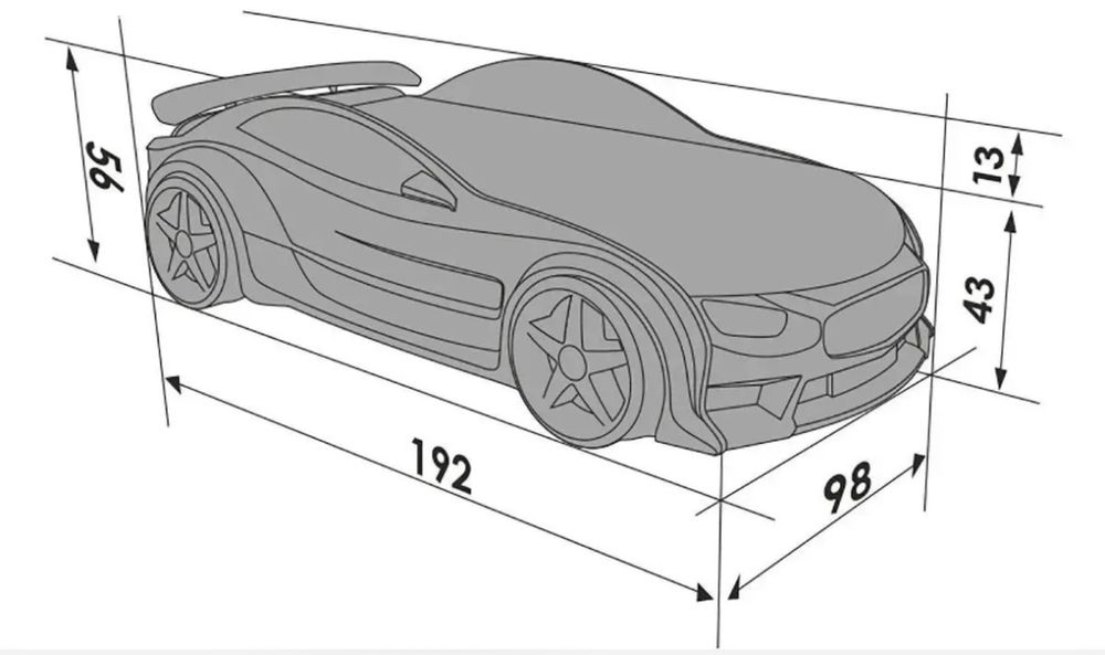 Кровать детская машинка
