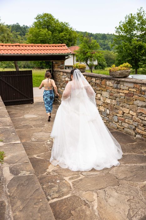 Луксозна сватбена рокля, размер ХЛ