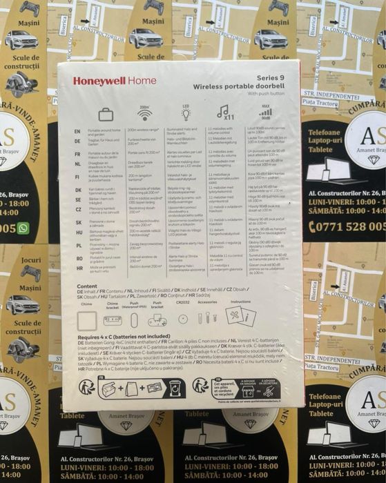 Sonerie fara fir Honeywell Home Seria 9 Doorbell Noua
