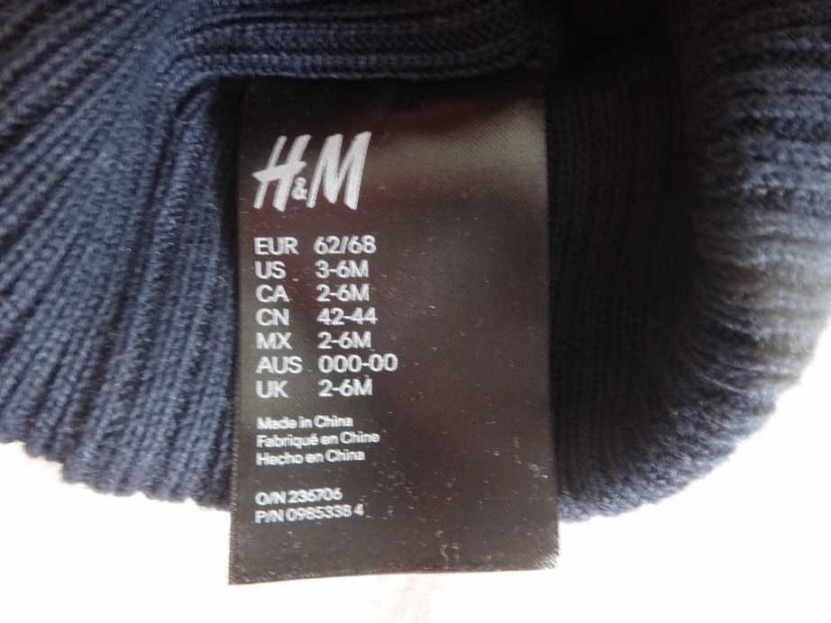 HM Нова бебешка плетена зимна шапка размер 62/68, 2-6 месеца