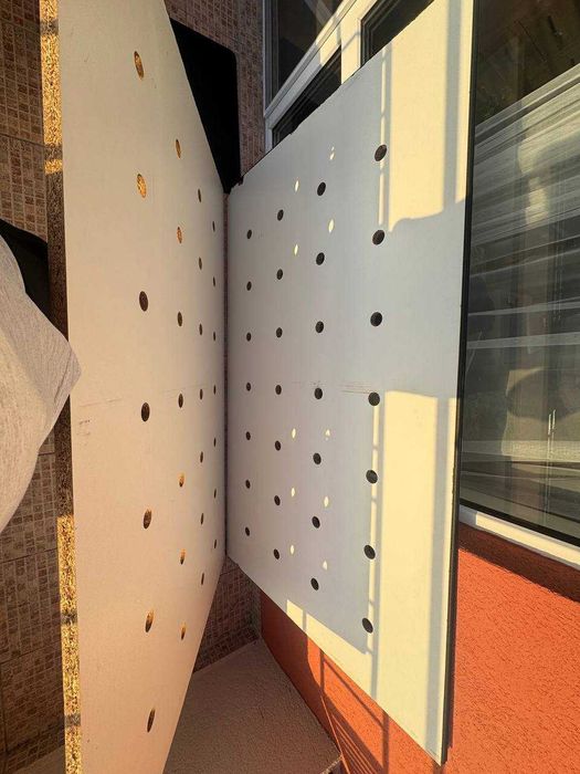 Бели ламинирани ПДЧ плоскости с отвори (от легло) 2бр 100*163