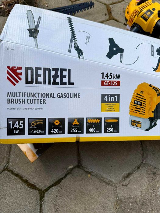 НОВА бензинова косачка комплект 4в1 Denzel GT 52S