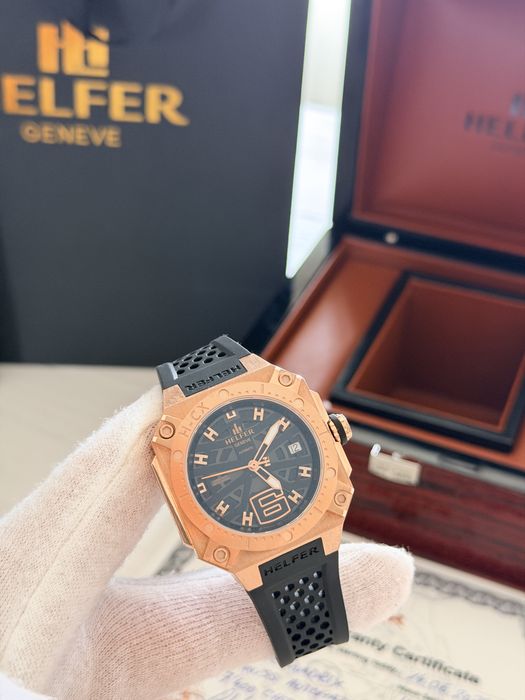Ceas Helfer Quadrix Carbotron 40mm Colectia nouă