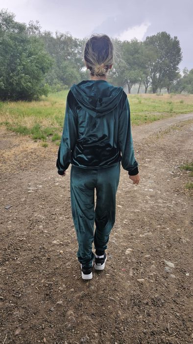 Trening Damă Catifea Verde Smarald (2 piese)