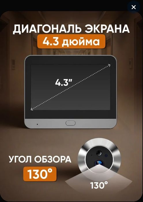 Видеоглазок с аккумулятором