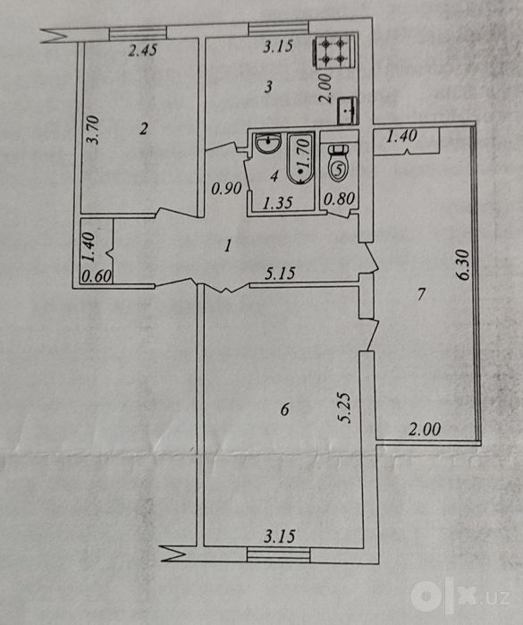 Продажа  2в3/4/5 на Ахмад Югнаки (Ориентир 120 Школа)