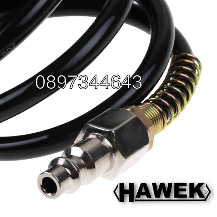 Полиуретанов спирален маркуч с бързи връзки 15м-8х12мм HAWEK