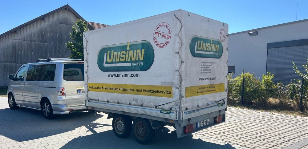 Remorca Unsinn 2 axe; 2600 kg din aluminiu.Perfecta stare