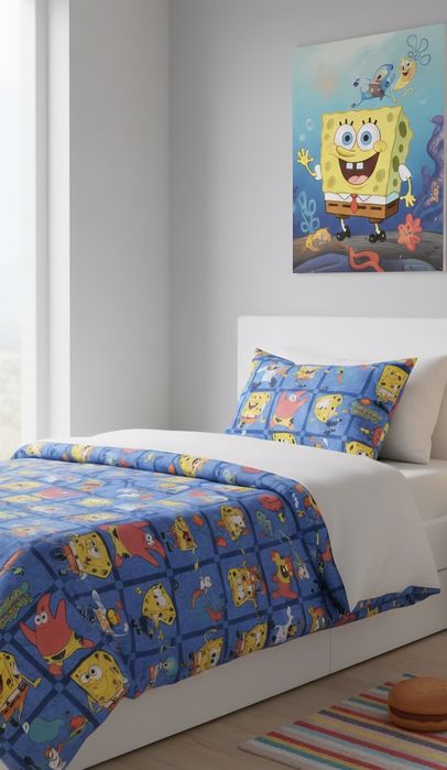 Детско памучно спално бельо/спален комплект с герой Ранфорс