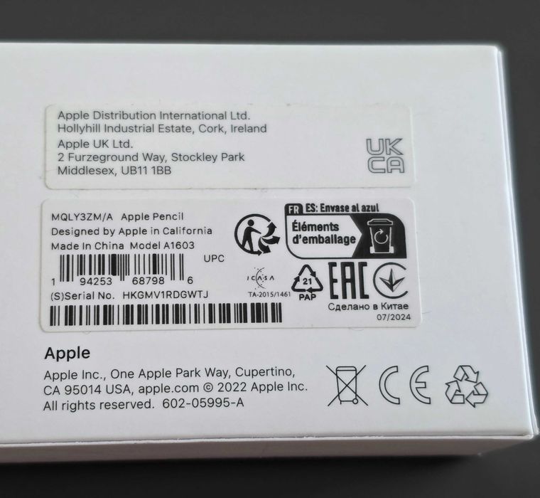 Apple Pencil (1st Generation), original, iPad 10, 11, air 3, mini 5, pro 9,7; 10,5; 12,9, garantie