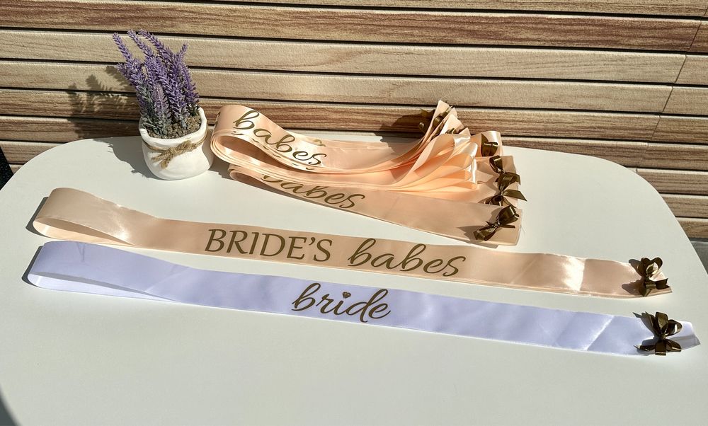 Сатенени ленти за моминско парти и вратовръзки за ергенско парти!