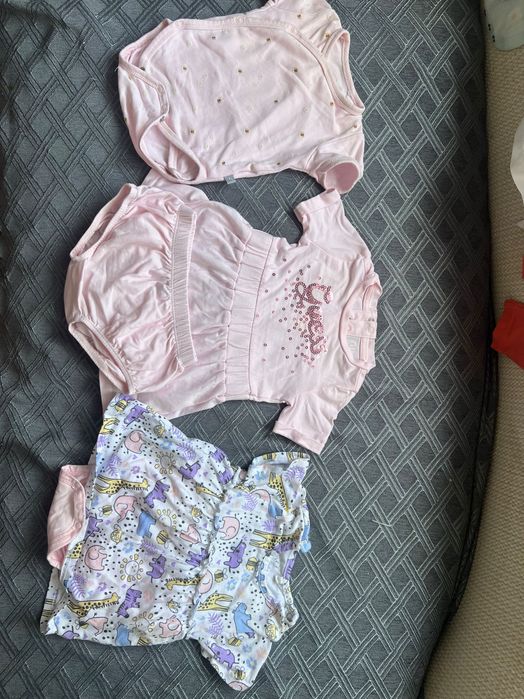 Лот 3ч Guess бебешка рокля с памперс гащи 3-6м