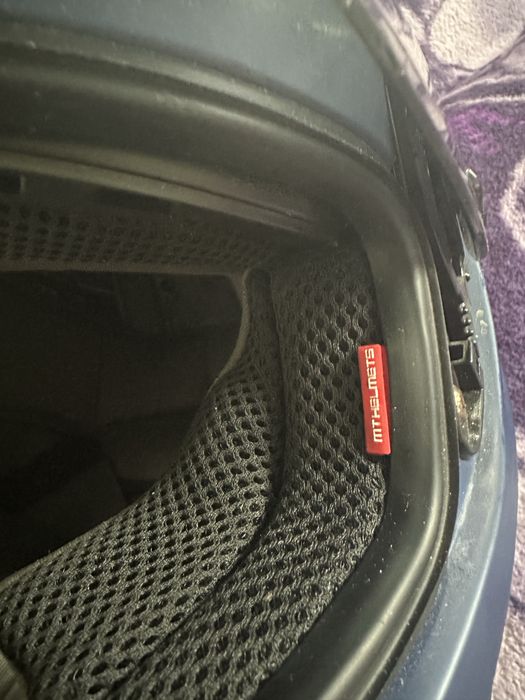 Cască moto integrală albastru