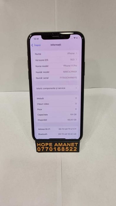 Hope Amanet P1/IPHONE 11PRO 64GB/69% BAT #38337