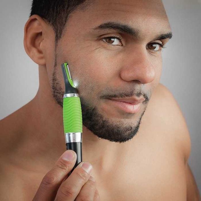 Trimmer electric de precizie pentru barba nas urechi cu LED 2 capete