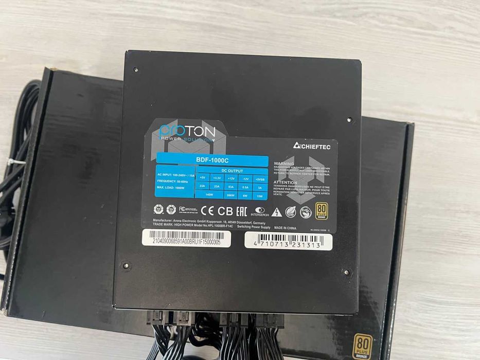 Модульный блок питания Chieftec Proton 1000W (BDF-1000C)