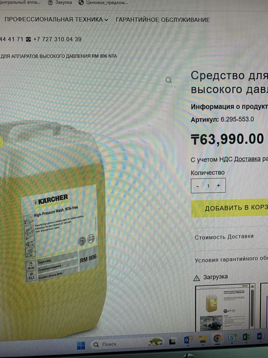 Автошампунь для автомойк Karcher Rm 806