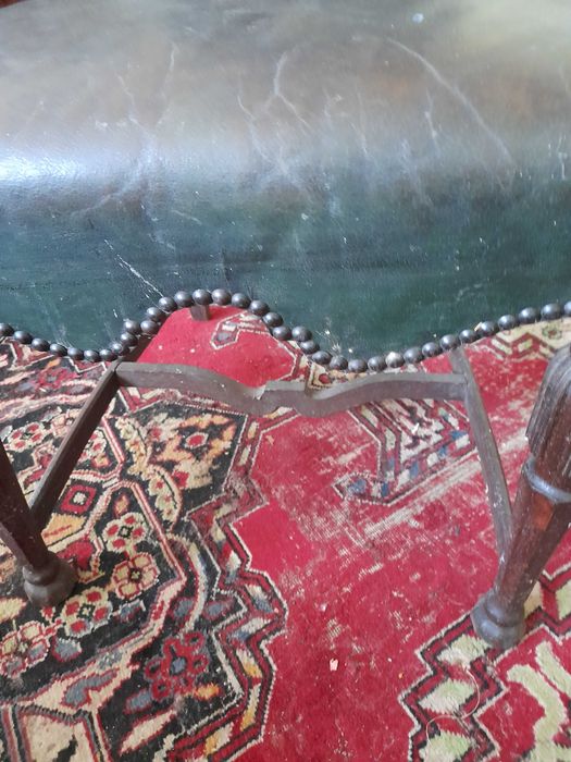 Jilturi-Doua scaune  vechi deosebite din piele, tip tron