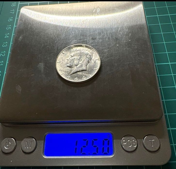 50цент 1964 г серебро 12.5 грамм