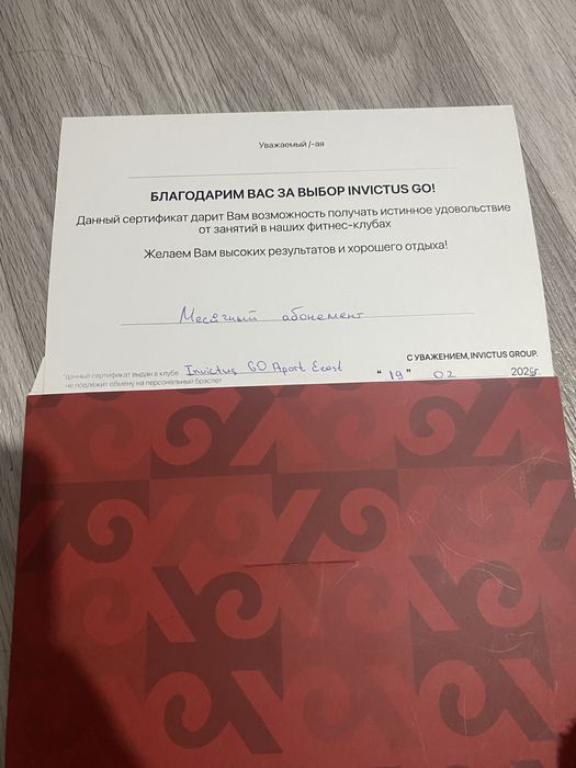 Месячный абонимент Invictus GO