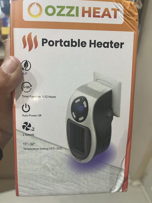 Микро керамична печка за контакт Ozzi Heat (500W) с термостат и таймер