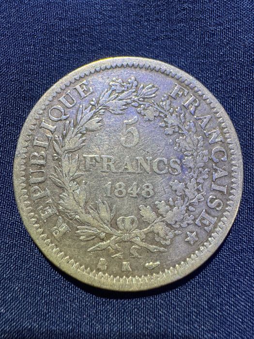 Lot 4 monede argint 5 Francs (Franci)