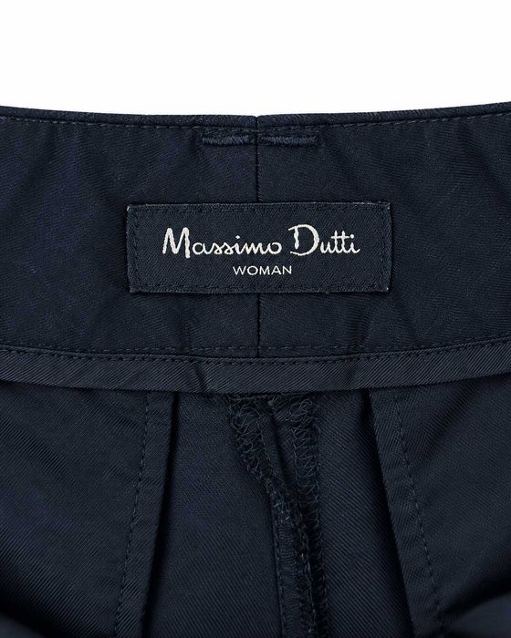 Pantaloni eleganți damă Massimo Dutti Woman din lână și mătase negri Mărimea L